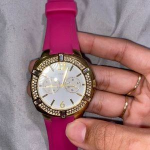Pink guess watch